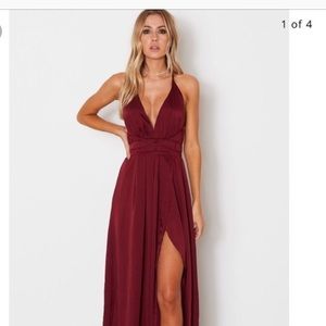 *NWT* Whitefox Akela Wine Maroon Maxi Dress XS
